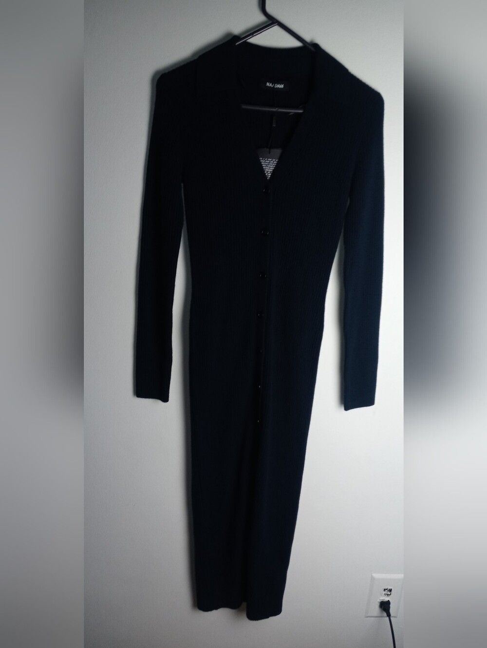 NAADAM Cashmere Ribbed Cardigan Dress Size S